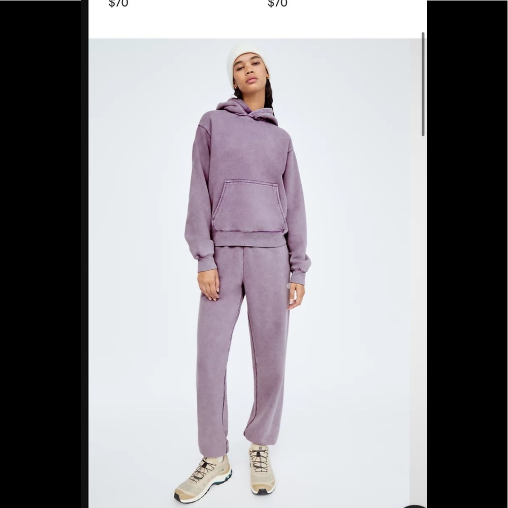 Aritzia sweatsuit in storm purple